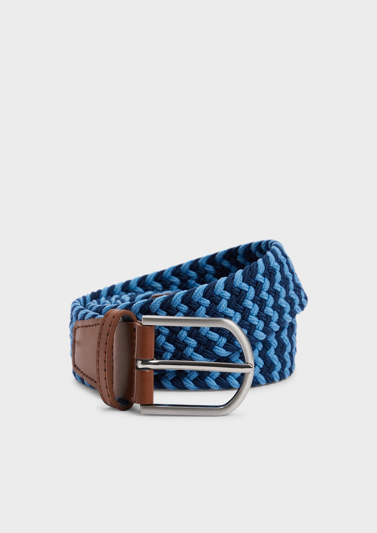 Ceinture Tress E Bleu Ardoise Et Bleu Ciel