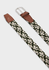Ceinture Tress E Kaki Blanc Et Gris