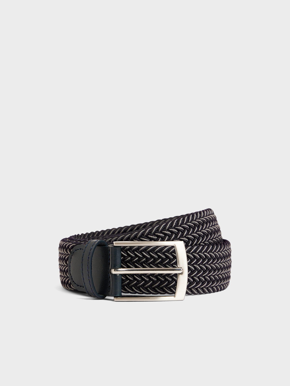 Ceinture Tress E Bleu Marine Et Gris