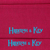 Short Cerise Cotton Socks With Contrast Heel Toe