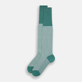Melon Green White Thin Striped Long Socks