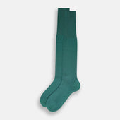 Green Navy Polka Dot Long Socks