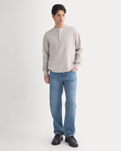 Vintage Rib Henley | Heathered Oatmeal