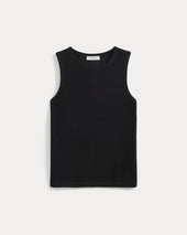 Textured Knit Tank | Black