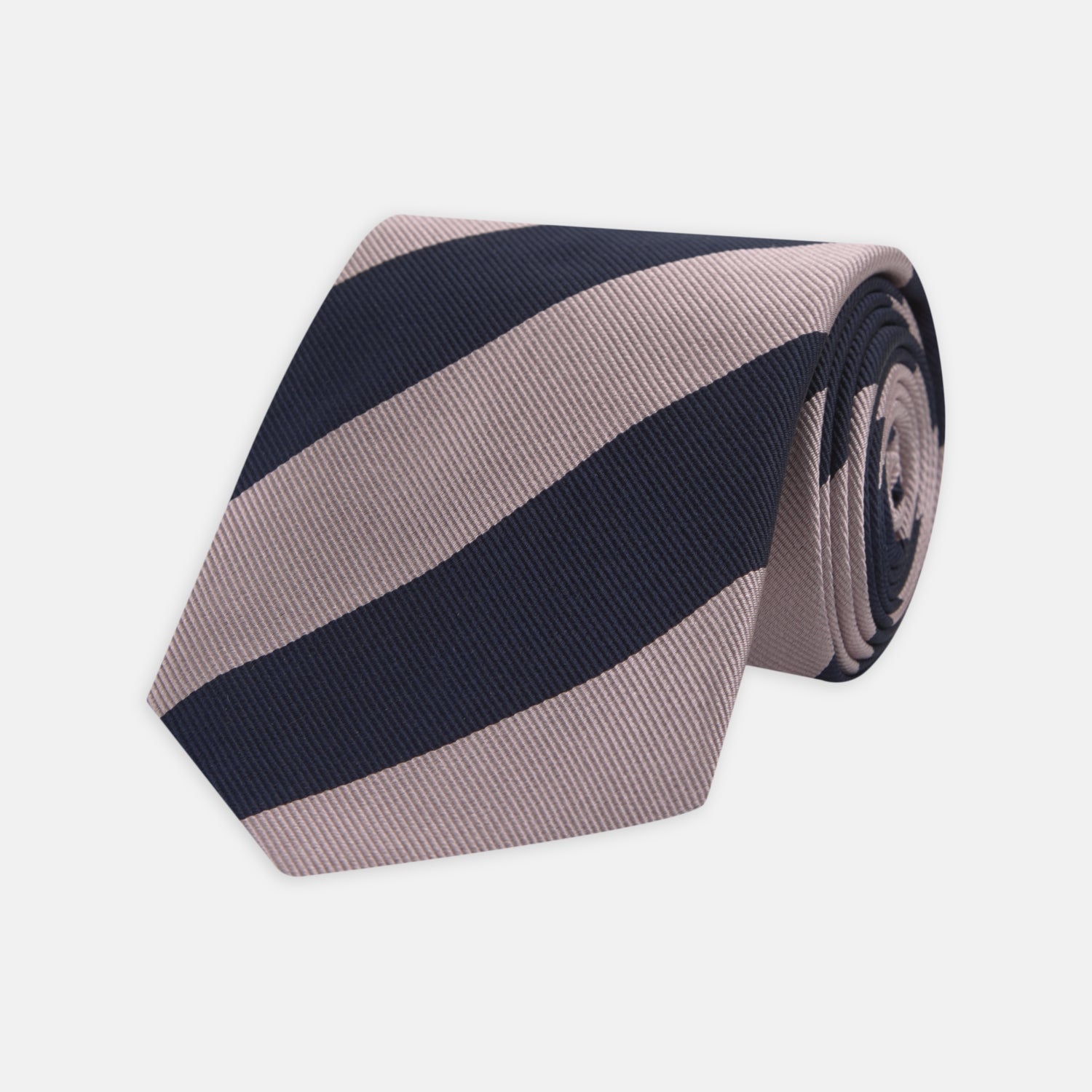 And Rose Block Stripe Repp Silk Tie