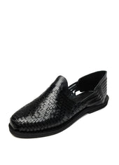 Rio Grande Leather Huarache | Slip on Vegetable Tanned Sandals | Black