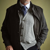 Cashmere Loro Piana Cino Jacket With Knitted Sleeves