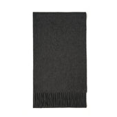 Charcoal Fringe Cashmere Scarf