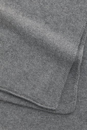 Knitted Maglia Rasata Cashmere Scarf Charcoal Grey