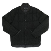 Charcoal Herringbone Down Jacket