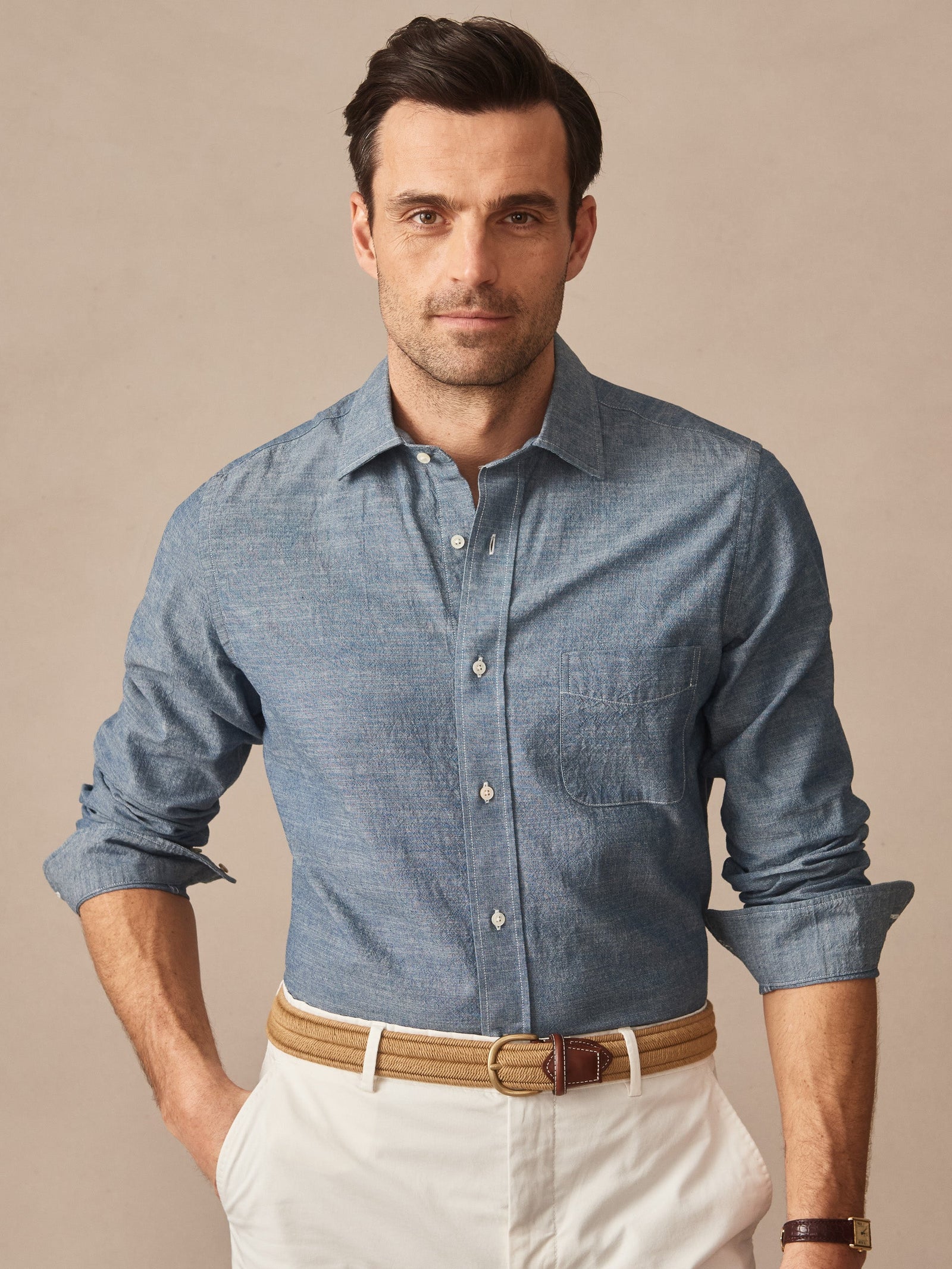 Solid Gramercy Cotton Shirt Men S Shirts J Mclaughlin