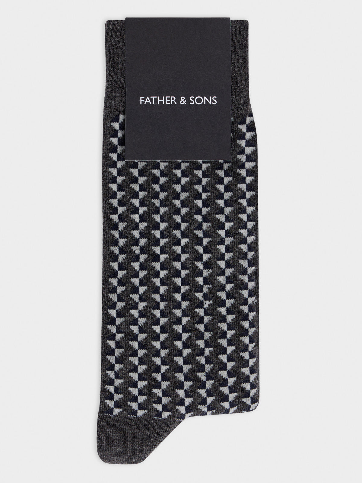 Chaussettes En Coton Bio M Lang Anthracite Motif