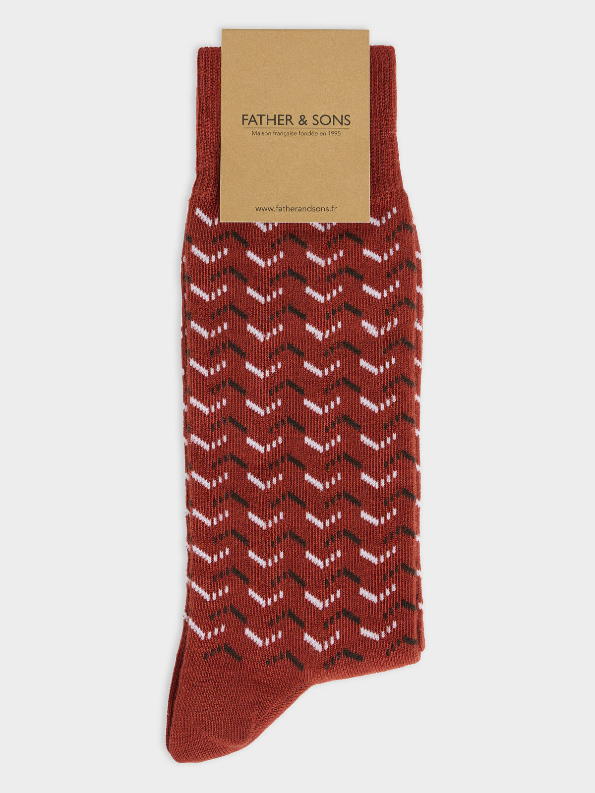 Chaussettes En Coton Bio M Lang Rouge Motif