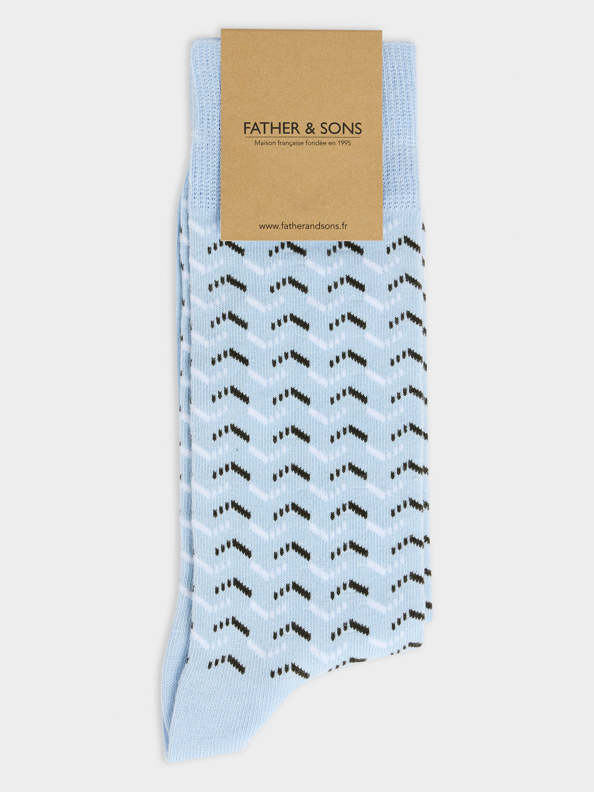Chaussettes En Coton Bio M Lang Bleu Motif