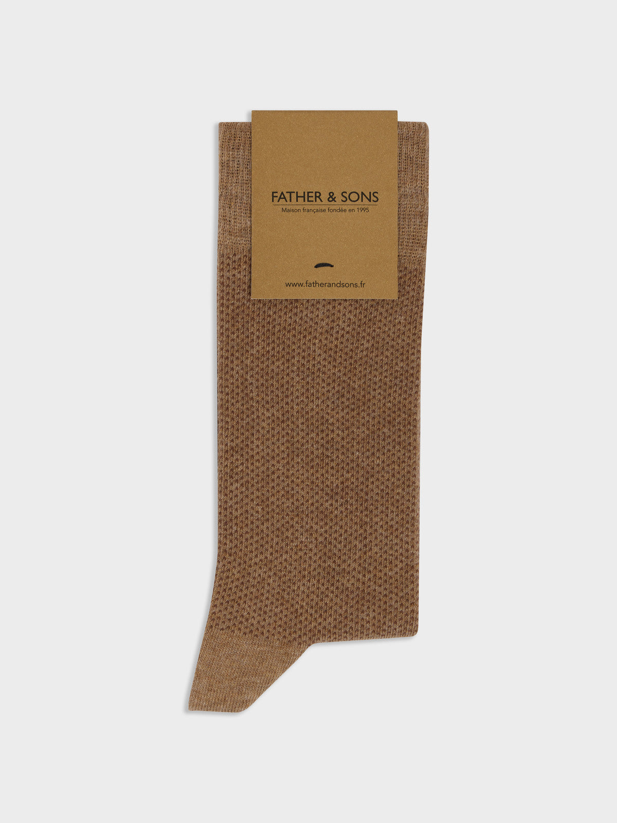 Chaussettes En Coton Bio M Lang Beige Pois Marron