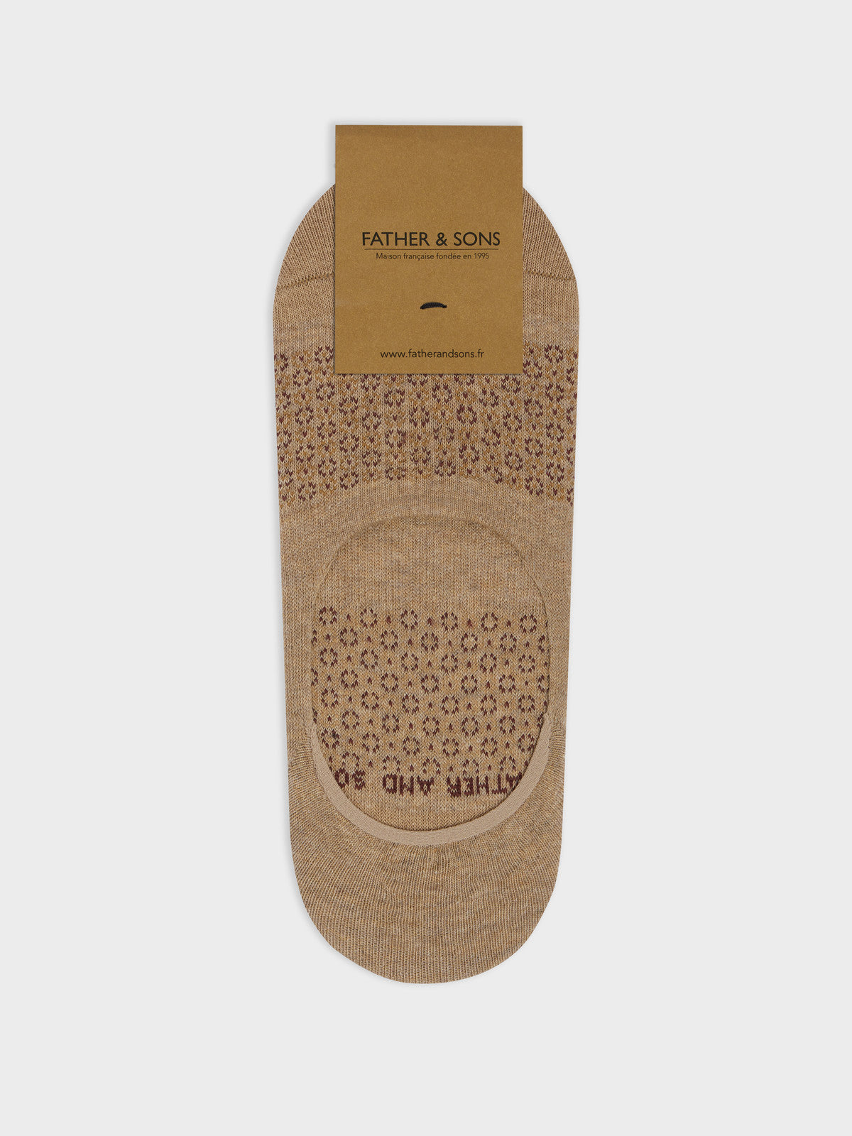 Chaussettes Invisibles En Coton M Lang Beige Motif