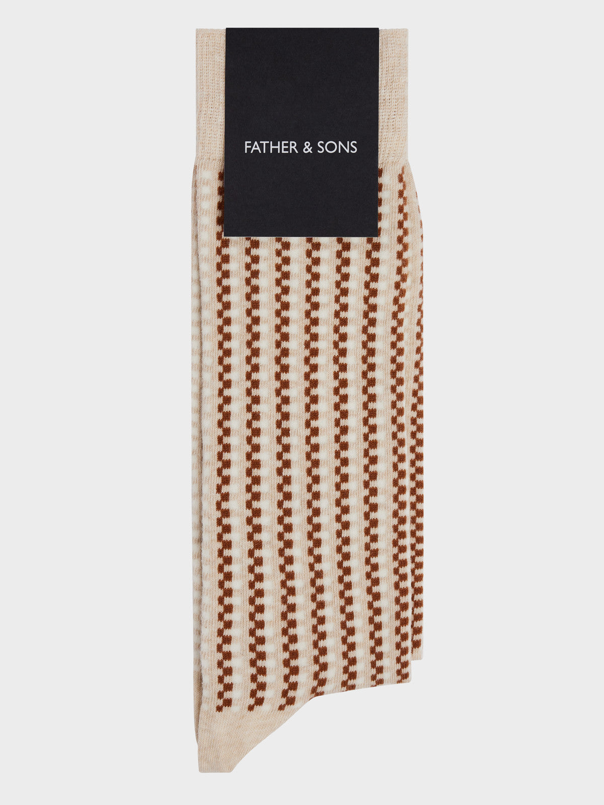 Chaussettes En Coton Bio M Lang Beige Motif