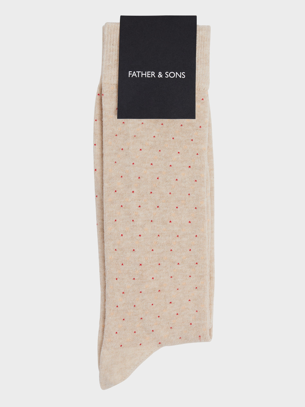 Chaussettes En Coton Bio M Lang Beige Pois