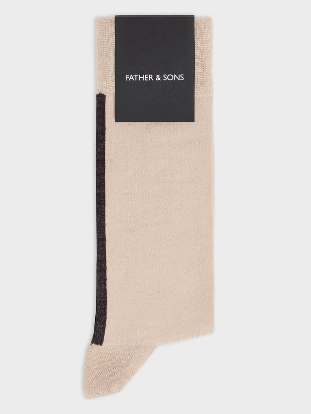 Chaussettes en coton bio mélangé beige