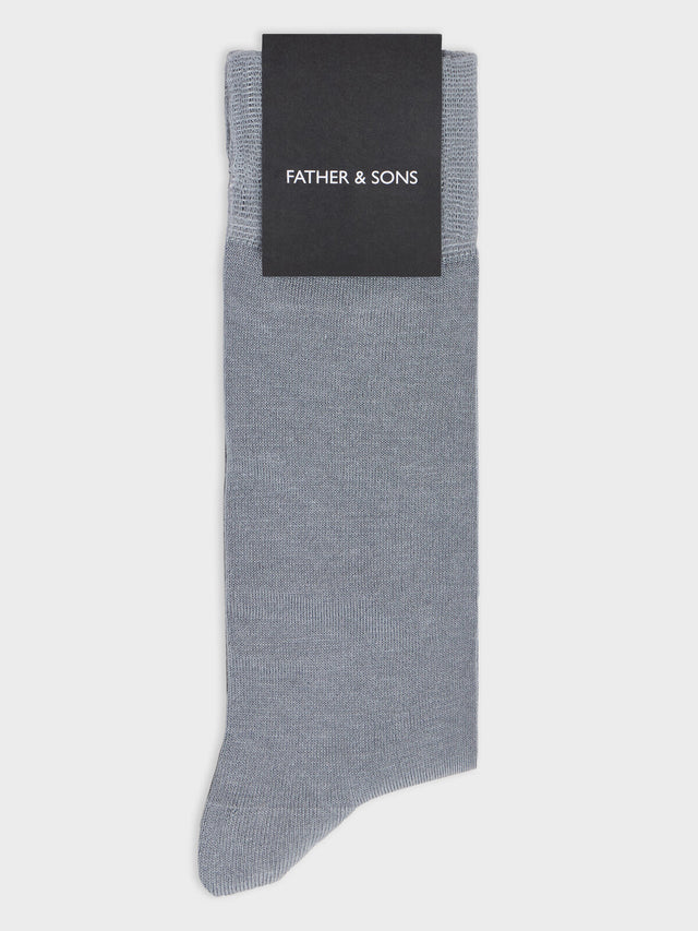 Chaussettes en viscose de bambou bleu gris