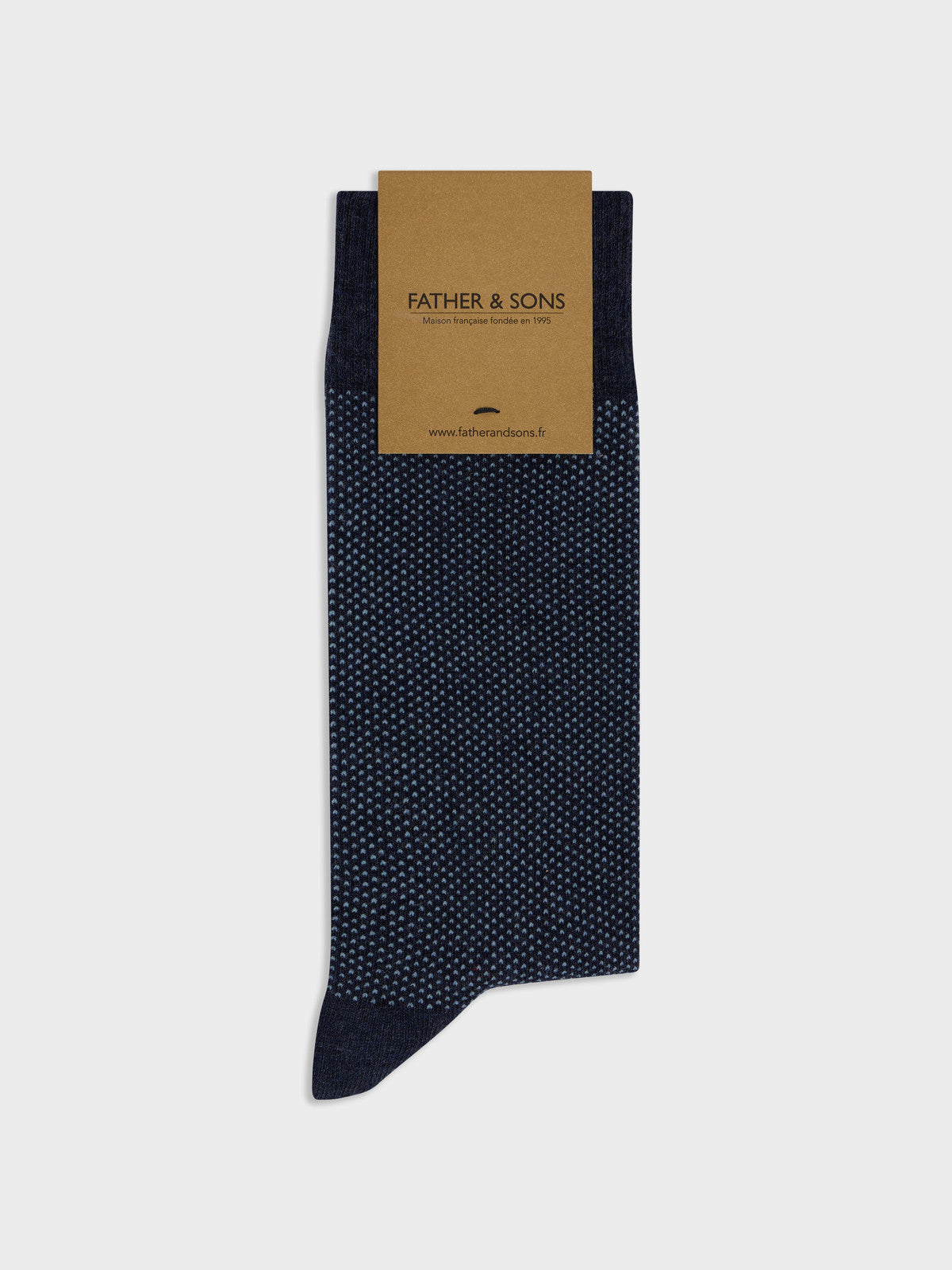 Chaussettes En Coton Bio Bleu Indigo Pois Bleu Ciel