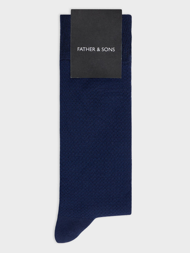 Chaussettes en viscose de bambou bleu indigo