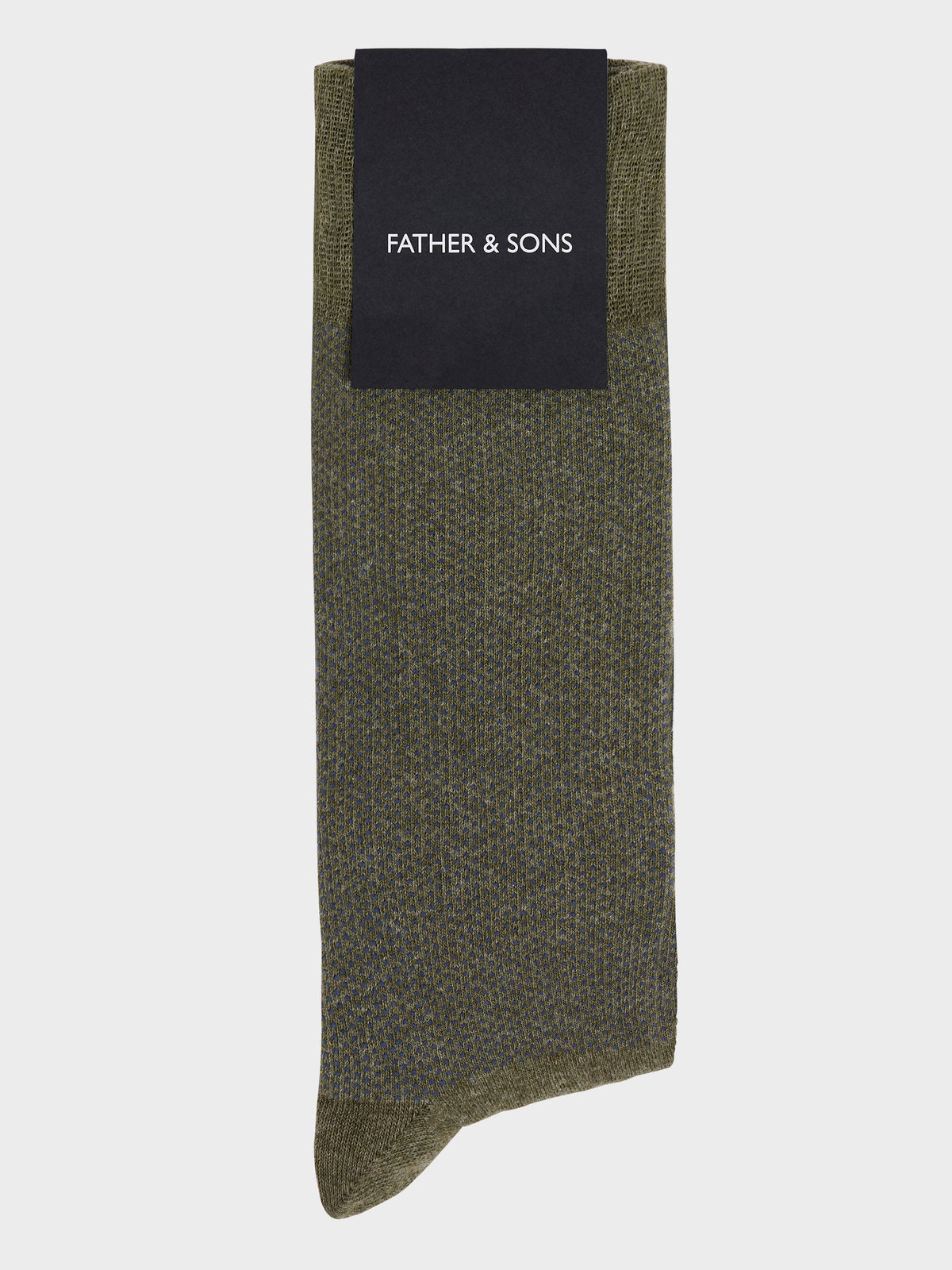 Chaussettes En Coton Bio M Lang Kaki Pois