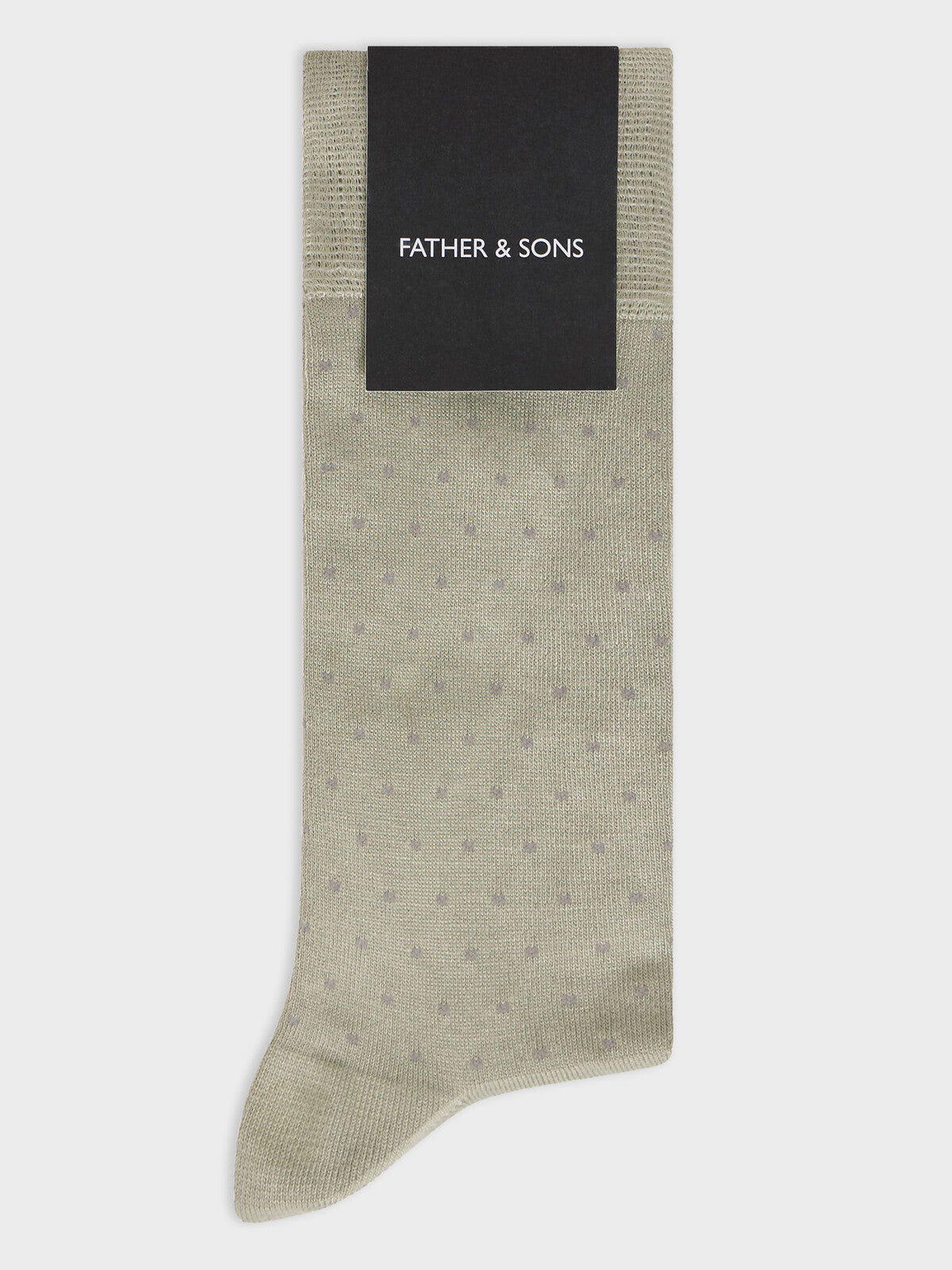 Chaussettes En Viscose De Bambou Kaki Pois