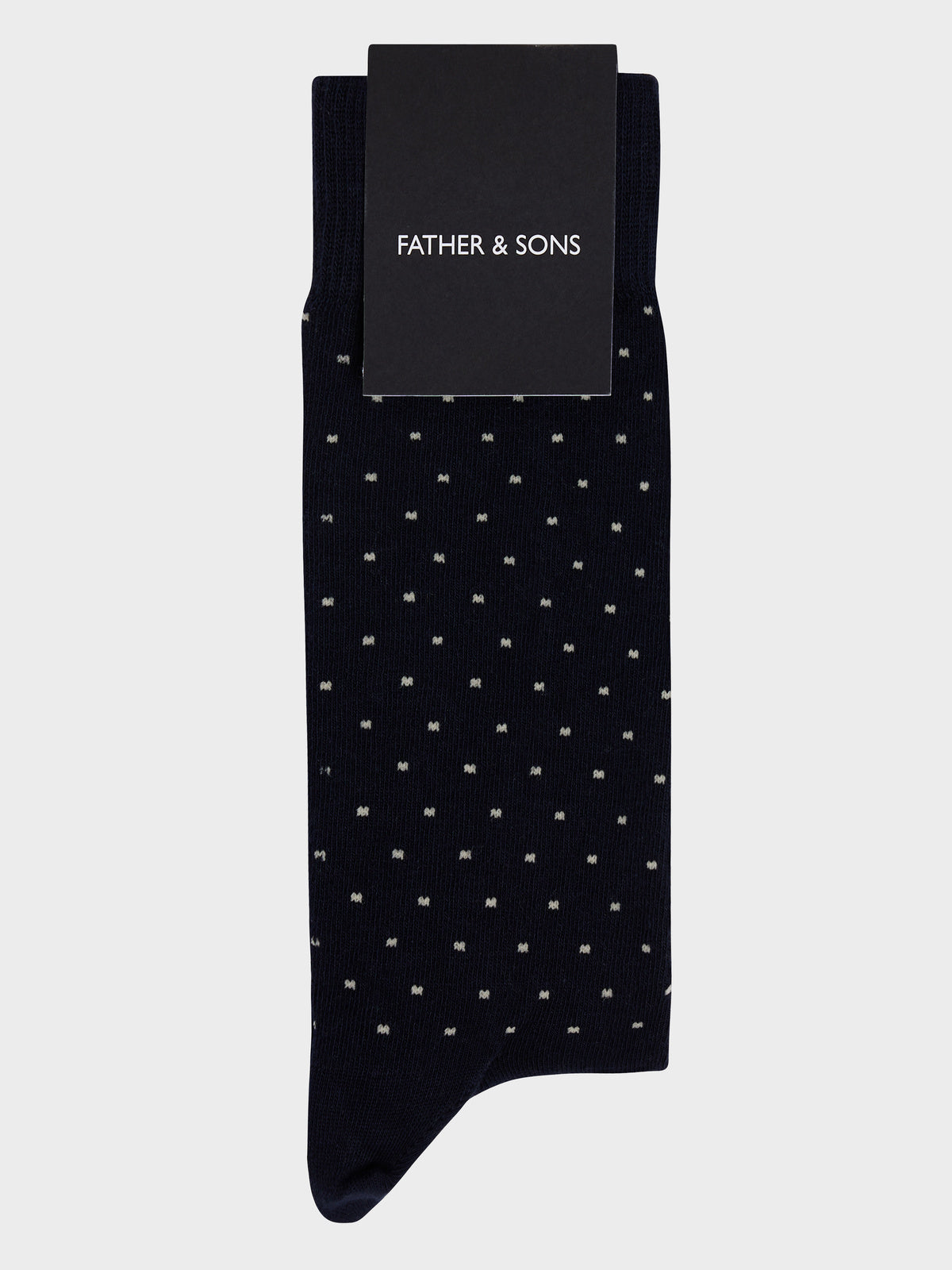 Chaussettes En Coton Bio M Lang Bleu Marine Pois
