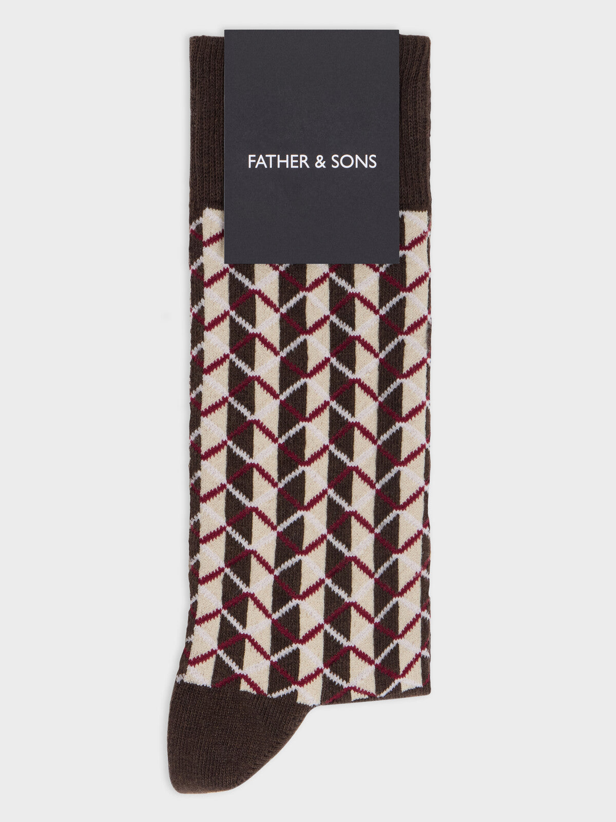 Chaussettes En Coton Bio M Lang Marron Motif