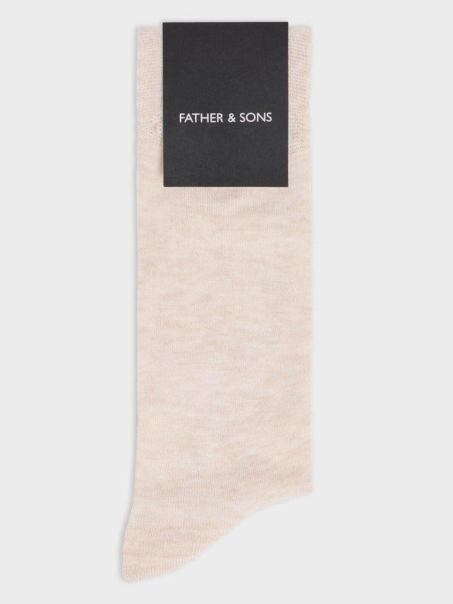 Chaussettes en viscose de bambou beige