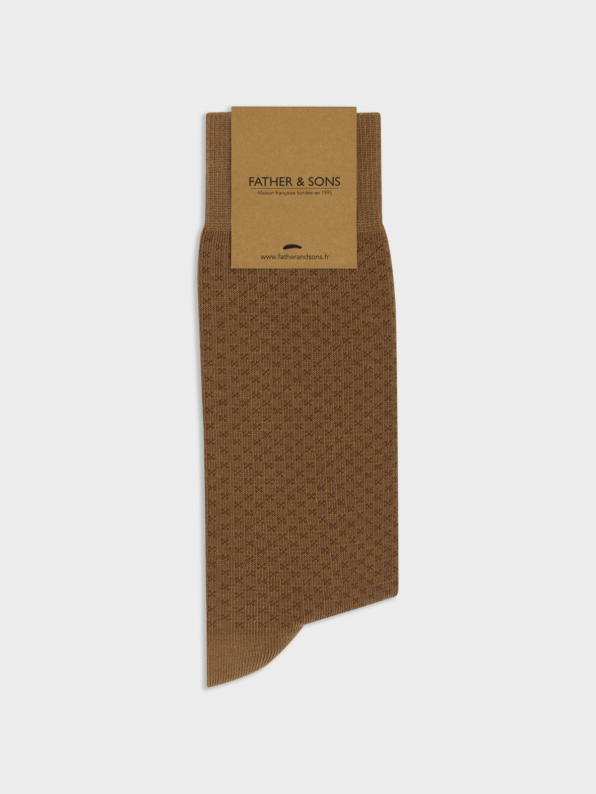Chaussettes En Coton Bio M Lang Beige Motif Marron