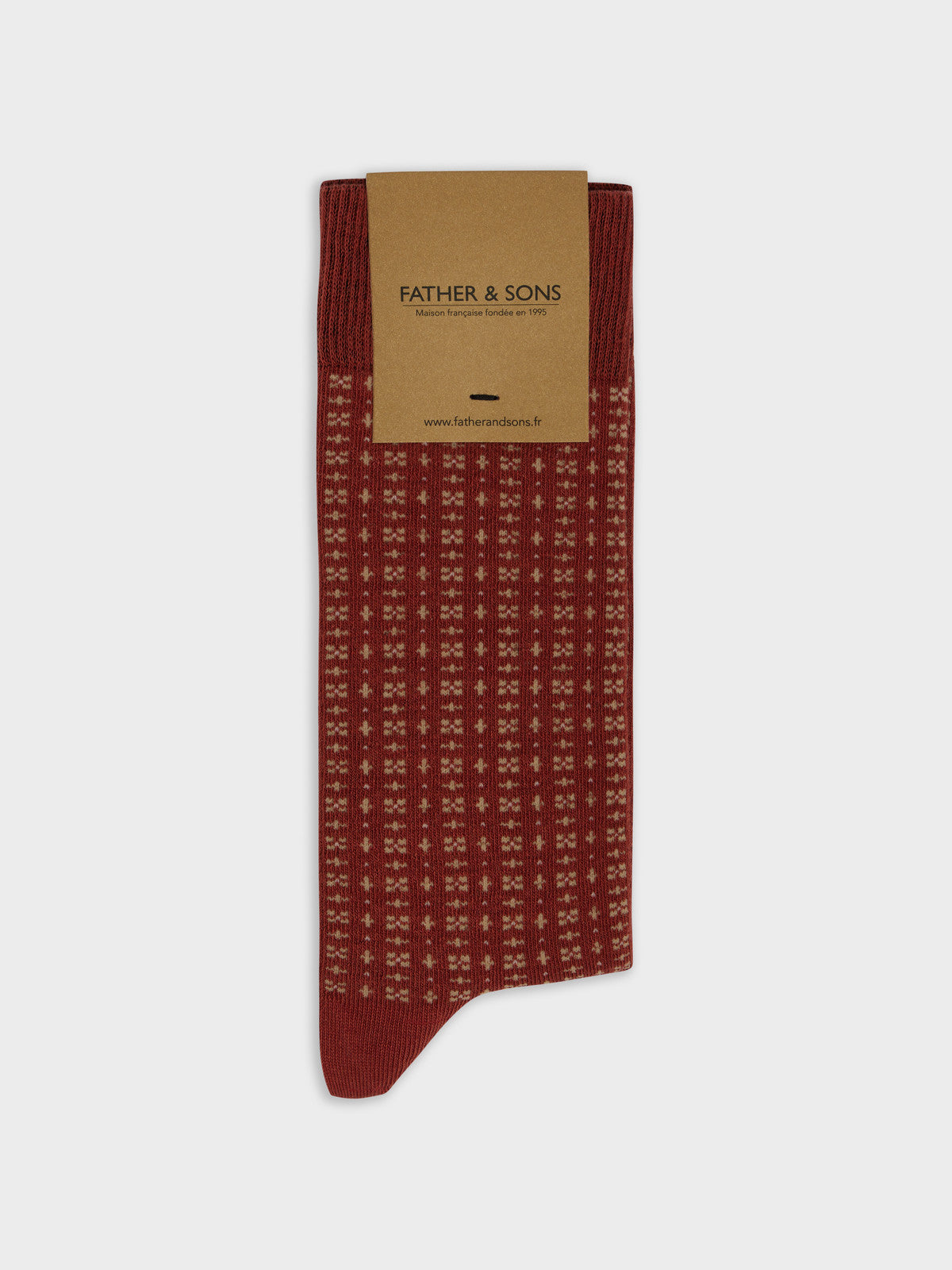 Chaussettes En Coton Bio M Lang Motif Beige