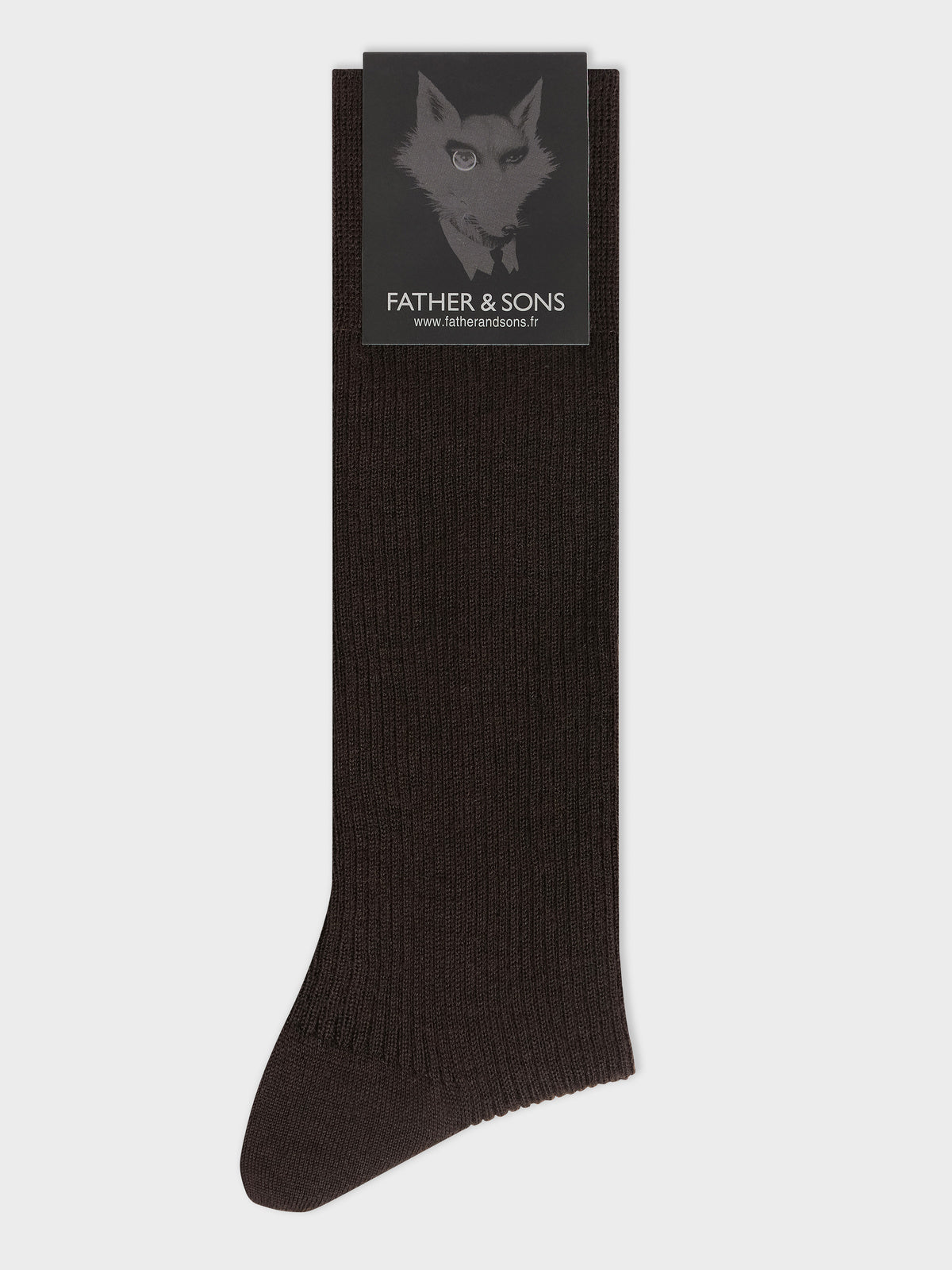 Chaussettes En Laine M Rinos M Lang E Marron Fonc