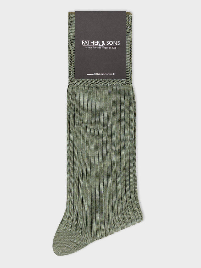 Chaussettes en coton fil d'Ecosse vert bouteille
