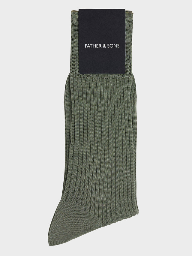 Chaussettes en coton fil d'Ecosse vert d'eau