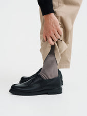 Chaussette En Coton Bio M Lang Marron Rayures