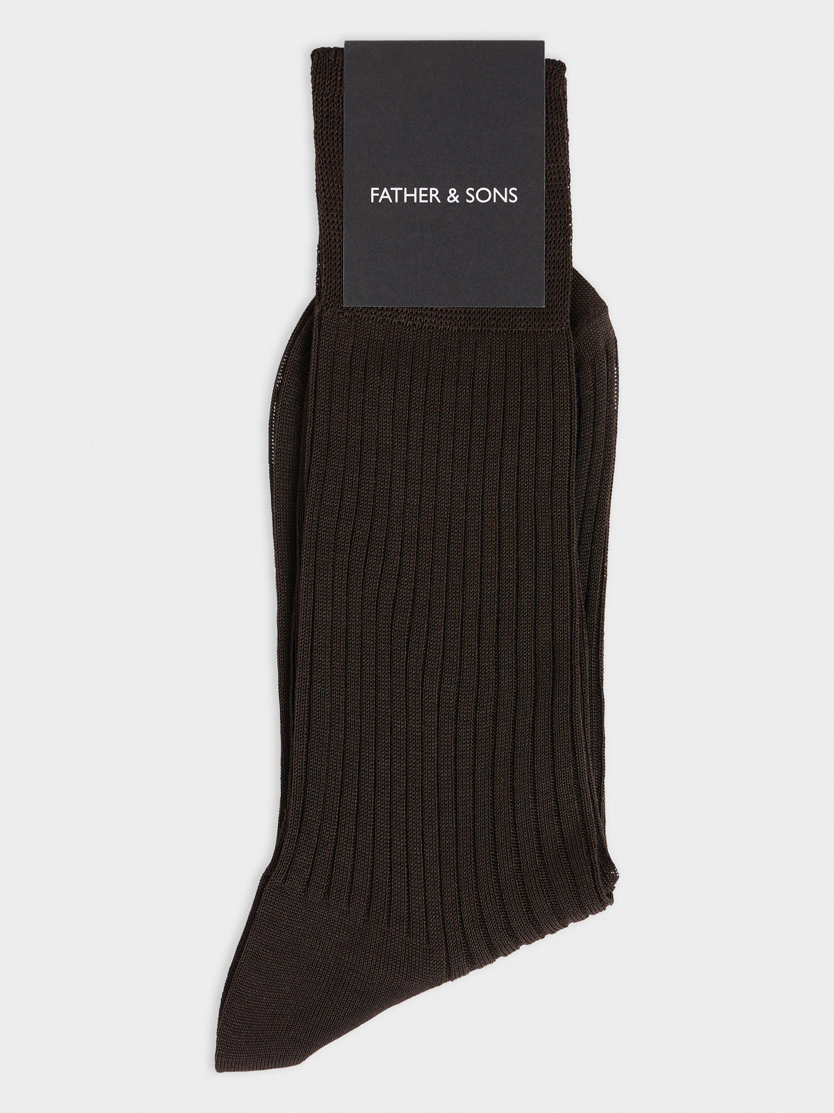 Chaussettes En Coton Fil D Ecosse Marron