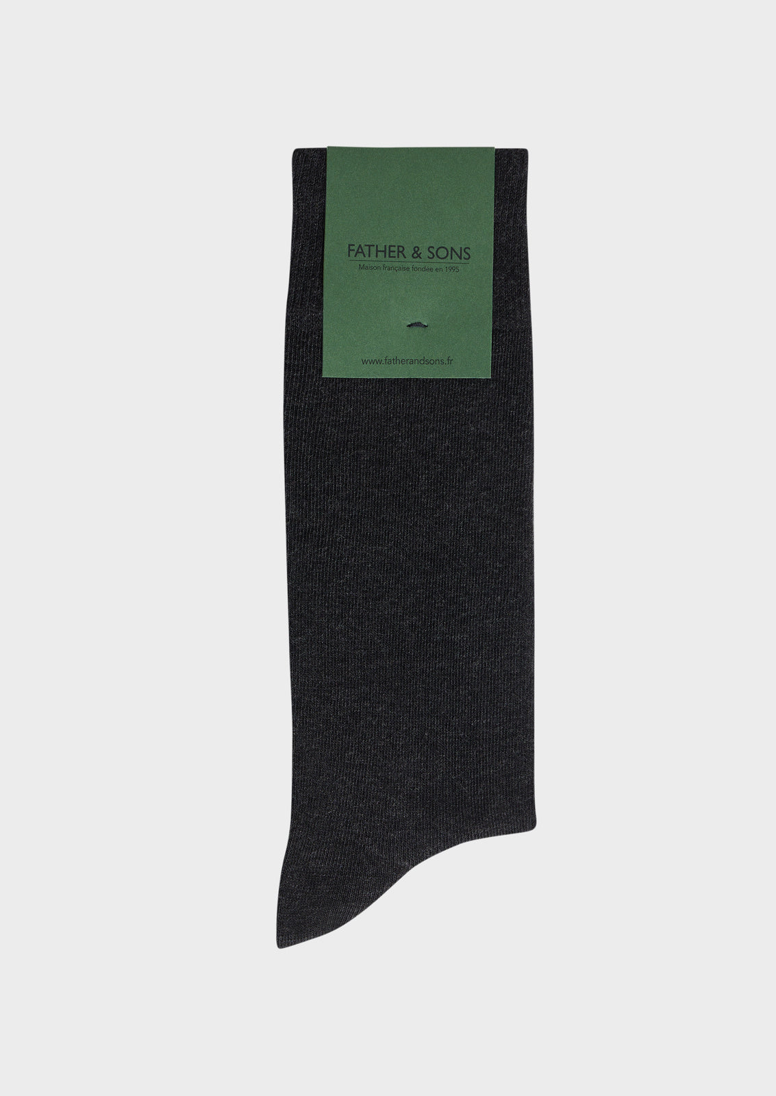 Chaussettes En Coton M Lang Uni Gris Anthracite Chin