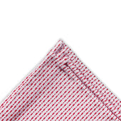 Blanc Rouge Tirets Coton