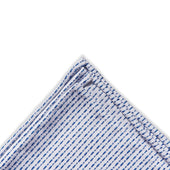 Blanc Bleu Tirets Coton