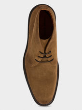 Boots En Cuir Nubuck Camel