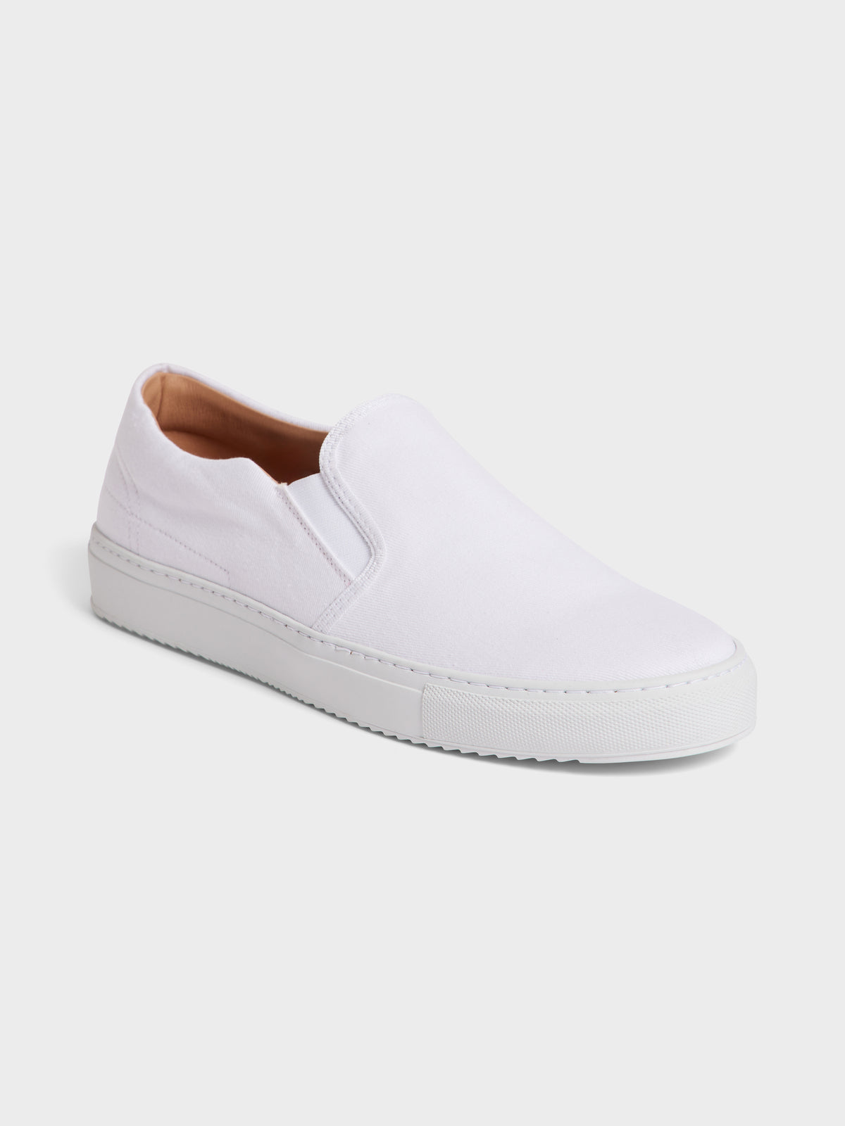 Slip On En Toile Blanche