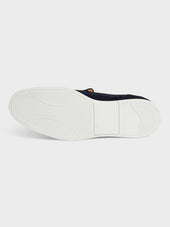 Mocassins En Cuir Nubuck Bleu Marine