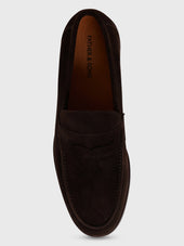 Mocassins En Cuir Nubuck Marron
