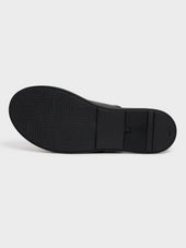 Sandales En Cuir Lisse Noir