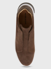 Baskets En Cuir Nubuck Marron