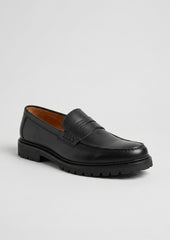 Mocassins En Cuir Lisse Noir