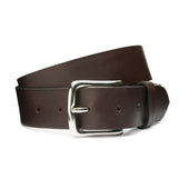 Casual Brown Belt with Silver Buckle