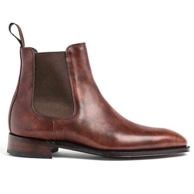 Godwin Chelsea Boot in Brown Museum Calf Leather